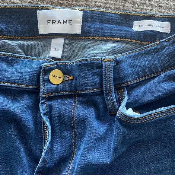 Frame Denim Blue Skinny Jeans (Le Skinny de Jeanne) - Picture 2 of 3
